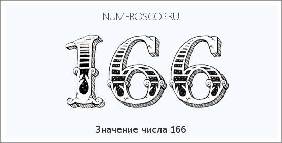 Значение числа 0166 Расшифровка значения числа 0166 по цифрам в нумерологии