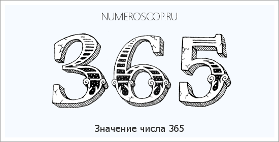 Значение числа 0365 Расшифровка значения числа 0365 по цифрам в нумерологии