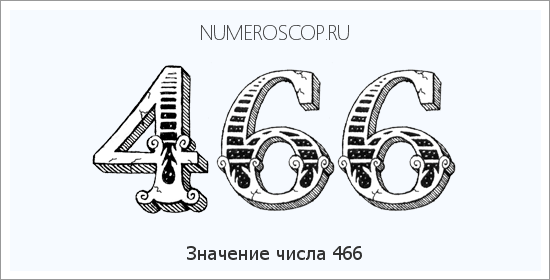 Значение числа 0466 Расшифровка значения числа 0466 по цифрам в нумерологии