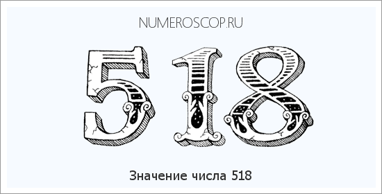 Значение числа 0518 Расшифровка значения числа 0518 по цифрам в нумерологии