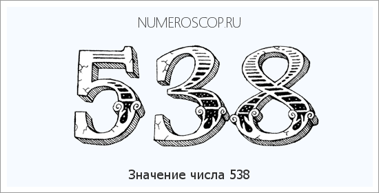 Значение числа 0538 Расшифровка значения числа 0538 по цифрам в нумерологии