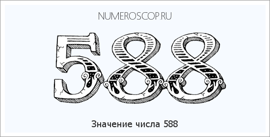 Значение числа 0588 Расшифровка значения числа 0588 по цифрам в нумерологии