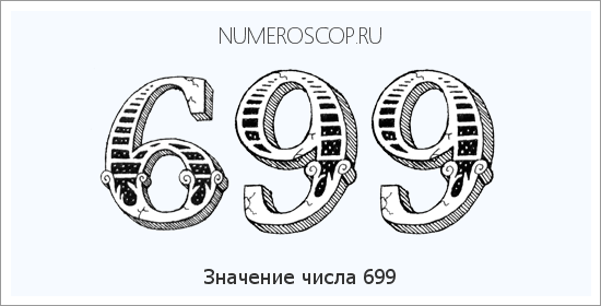 Значение числа 0699 Расшифровка значения числа 0699 по цифрам в нумерологии