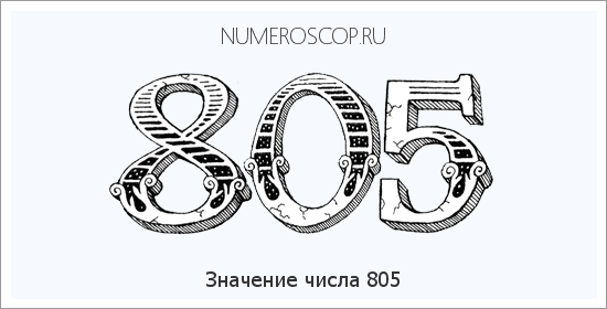 Значение числа 0805 Расшифровка значения числа 0805 по цифрам в нумерологии