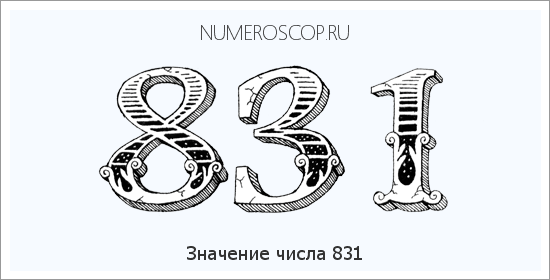 Значение числа 0831 Расшифровка значения числа 0831 по цифрам в нумерологии