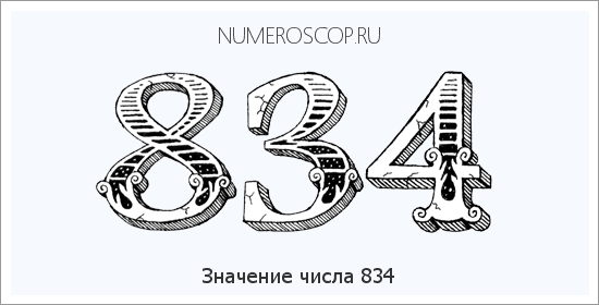 Значение числа 0834 Расшифровка значения числа 0834 по цифрам в нумерологии
