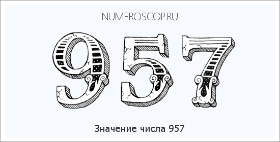 Расшифровка значения числа 0957 по цифрам в нумерологии