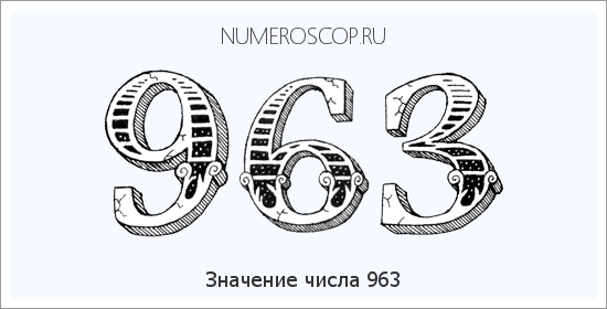 Расшифровка значения числа 0963 по цифрам в нумерологии