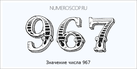 Расшифровка значения числа 0967 по цифрам в нумерологии