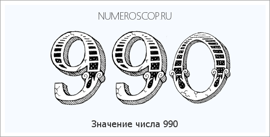 Значение числа 0990 Расшифровка значения числа 0990 по цифрам в нумерологии