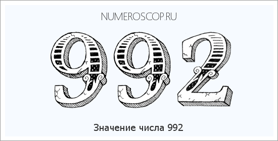 Расшифровка значения числа 0992 по цифрам в нумерологии