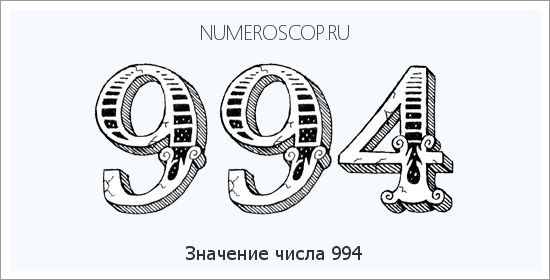 Расшифровка значения числа 0994 по цифрам в нумерологии