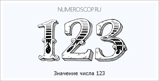 Расшифровка значения числа 123 по цифрам в нумерологии