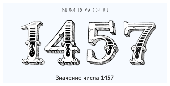 Расшифровка значения числа 1457 по цифрам в нумерологии