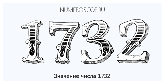 Расшифровка значения числа 1732 по цифрам в нумерологии