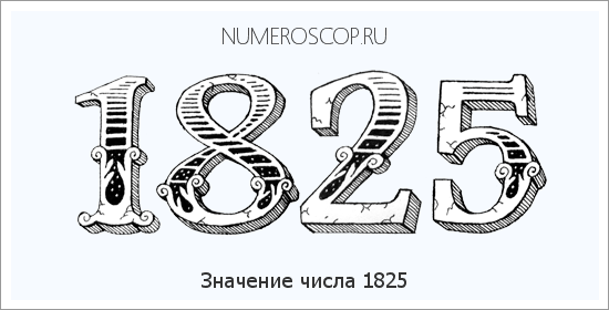 Расшифровка значения числа 1825 по цифрам в нумерологии