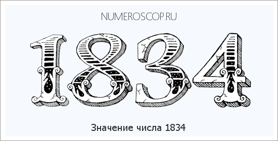 Расшифровка значения числа 1834 по цифрам в нумерологии