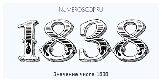 Расшифровка значения числа 1838 по цифрам в нумерологии