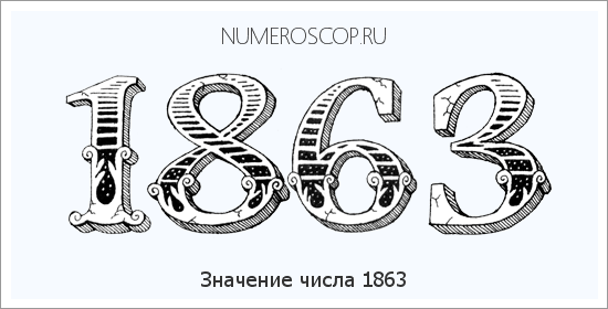 Расшифровка значения числа 1863 по цифрам в нумерологии