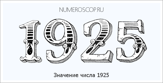 Расшифровка значения числа 1925 по цифрам в нумерологии
