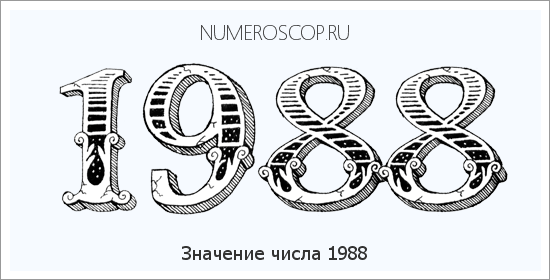Расшифровка значения числа 1988 по цифрам в нумерологии