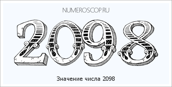 Расшифровка значения числа 2098 по цифрам в нумерологии