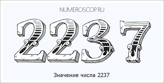 Расшифровка значения числа 2237 по цифрам в нумерологии