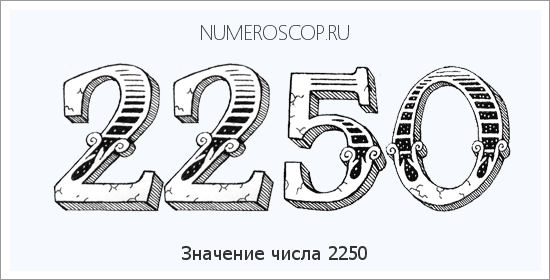 Расшифровка значения числа 2250 по цифрам в нумерологии