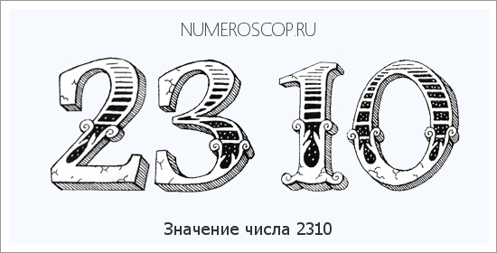 Расшифровка значения числа 2310 по цифрам в нумерологии