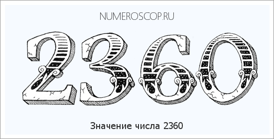 Расшифровка значения числа 2360 по цифрам в нумерологии