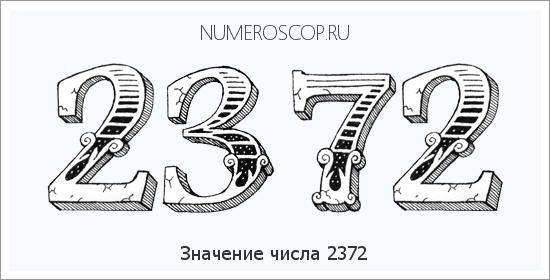 Расшифровка значения числа 2372 по цифрам в нумерологии