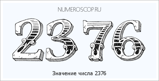 Расшифровка значения числа 2376 по цифрам в нумерологии