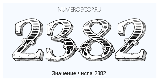 Расшифровка значения числа 2382 по цифрам в нумерологии
