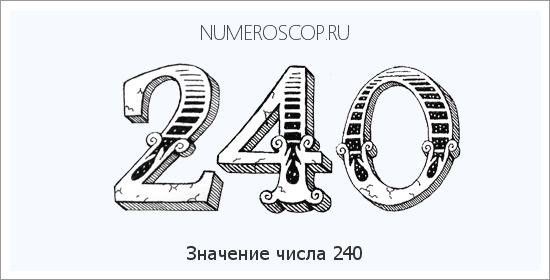 Расшифровка значения числа 240 по цифрам в нумерологии