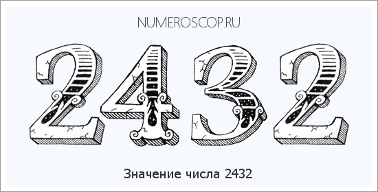 Расшифровка значения числа 2432 по цифрам в нумерологии