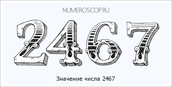 Расшифровка значения числа 2467 по цифрам в нумерологии