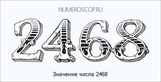 Расшифровка значения числа 2468 по цифрам в нумерологии