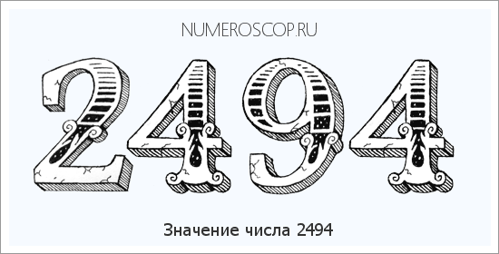 Расшифровка значения числа 2494 по цифрам в нумерологии