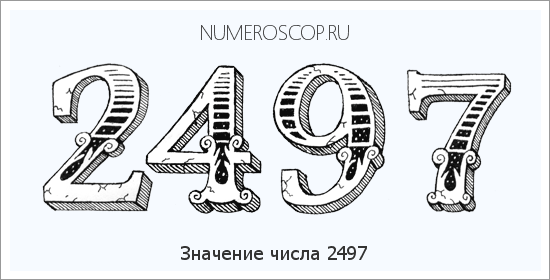 Расшифровка значения числа 2497 по цифрам в нумерологии