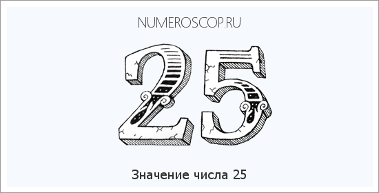 Расшифровка значения числа 25 по цифрам в нумерологии