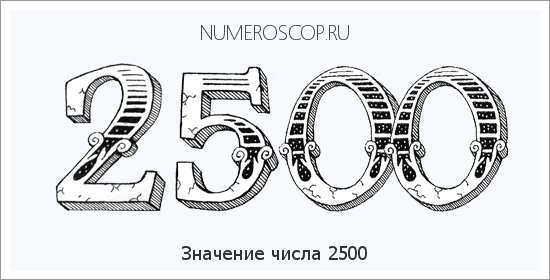 Расшифровка значения числа 2500 по цифрам в нумерологии