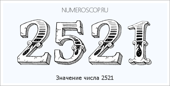 Расшифровка значения числа 2521 по цифрам в нумерологии