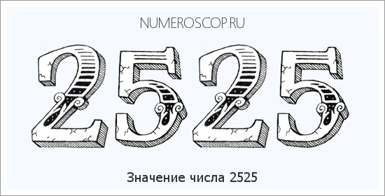 Расшифровка значения числа 2525 по цифрам в нумерологии