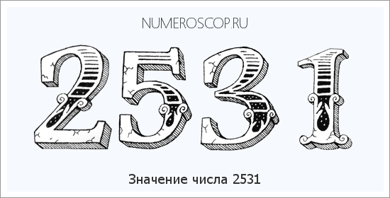 Расшифровка значения числа 2531 по цифрам в нумерологии