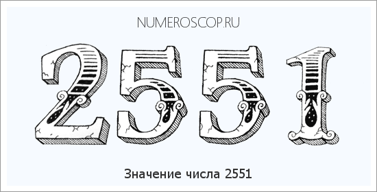 Расшифровка значения числа 2551 по цифрам в нумерологии