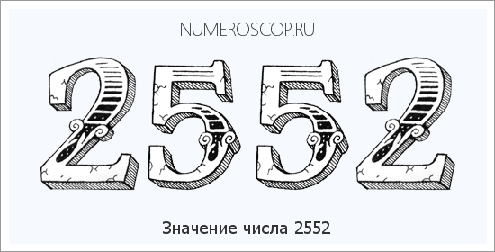 Расшифровка значения числа 2552 по цифрам в нумерологии