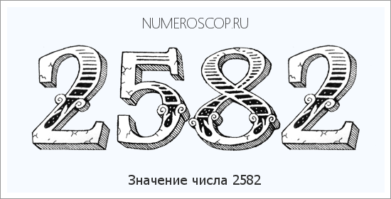 Расшифровка значения числа 2582 по цифрам в нумерологии