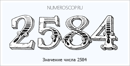 Расшифровка значения числа 2584 по цифрам в нумерологии