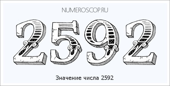Расшифровка значения числа 2592 по цифрам в нумерологии