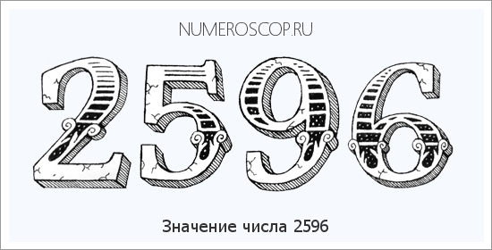 Расшифровка значения числа 2596 по цифрам в нумерологии